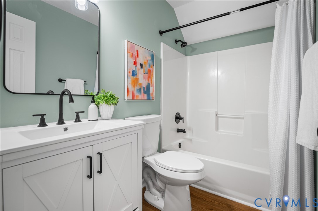 15101 Loving Union Road Disputanta, VA 23842 - Photo 36 of 50 a bathroom with a sink a toilet and shower