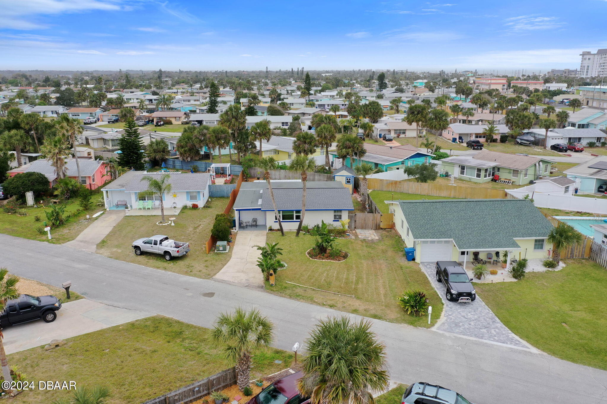 9 Palm Drive Ormond Beach, FL 32176 - Photo 43 of 47 an aerial view of a house with a garden