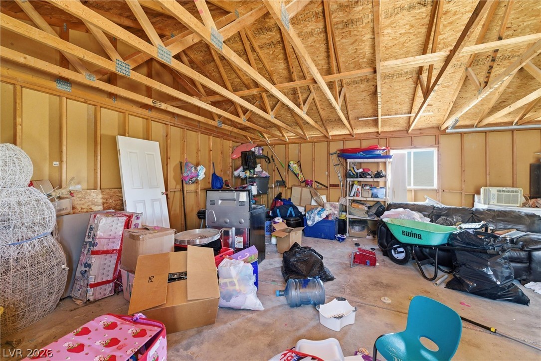 4331 Retread Road Pahrump, NV 89048 - Photo 25 of 31 Exposed wood framing offers potential for a customizable workspace or storage area.