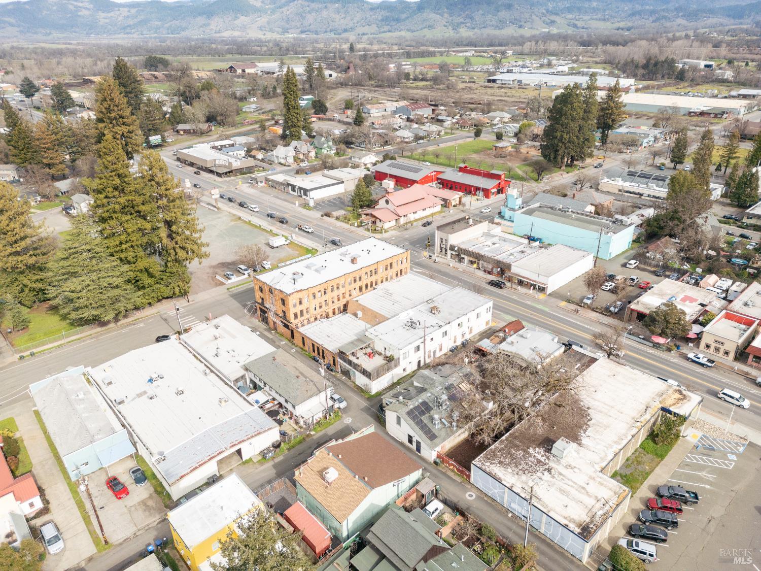38 South Main Street Willits, CA 95490 - Photo 77 of 88 an aerial view of residential houses with outdoor space