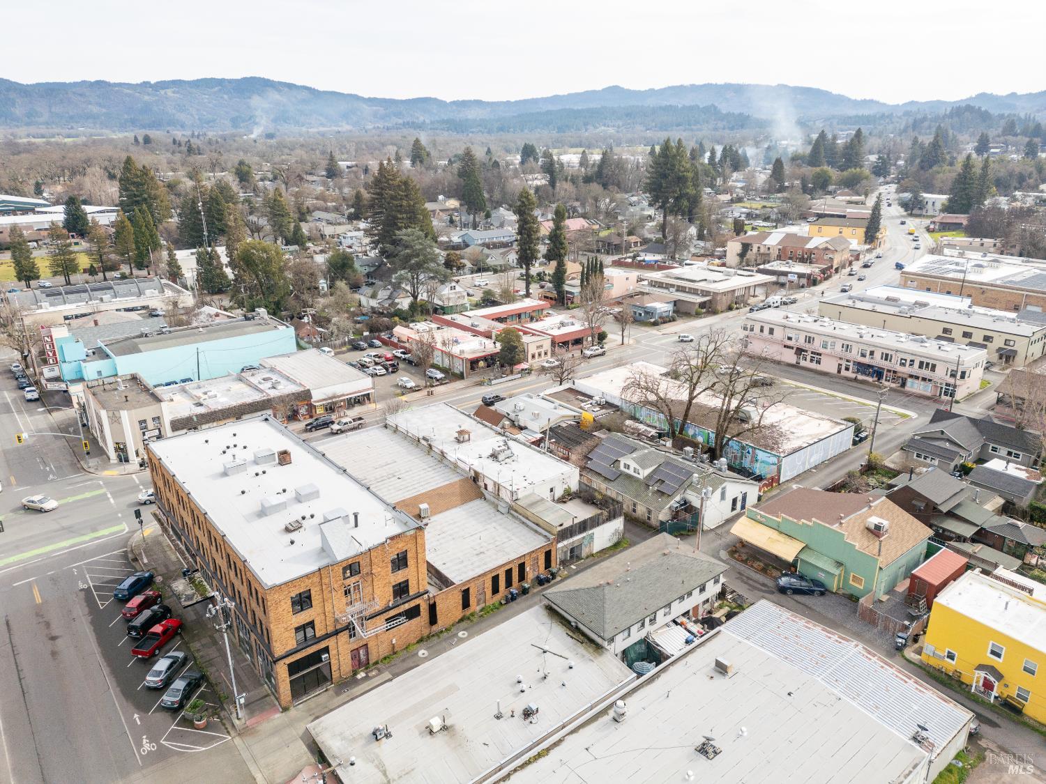 38 South Main Street Willits, CA 95490 - Photo 80 of 88 an aerial view of a city with lots of residential buildings