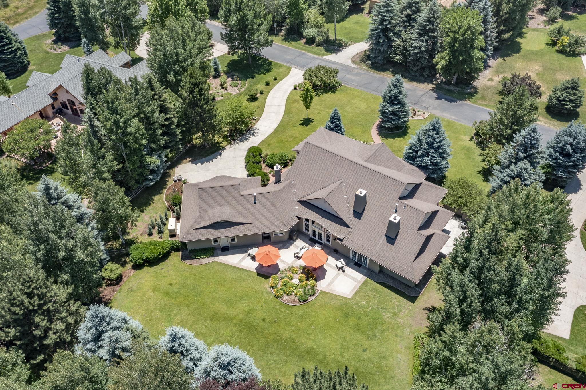 385 Red Rock Road Durango, CO 81301 - Photo 34 of 35 an aerial view of a house with a garden