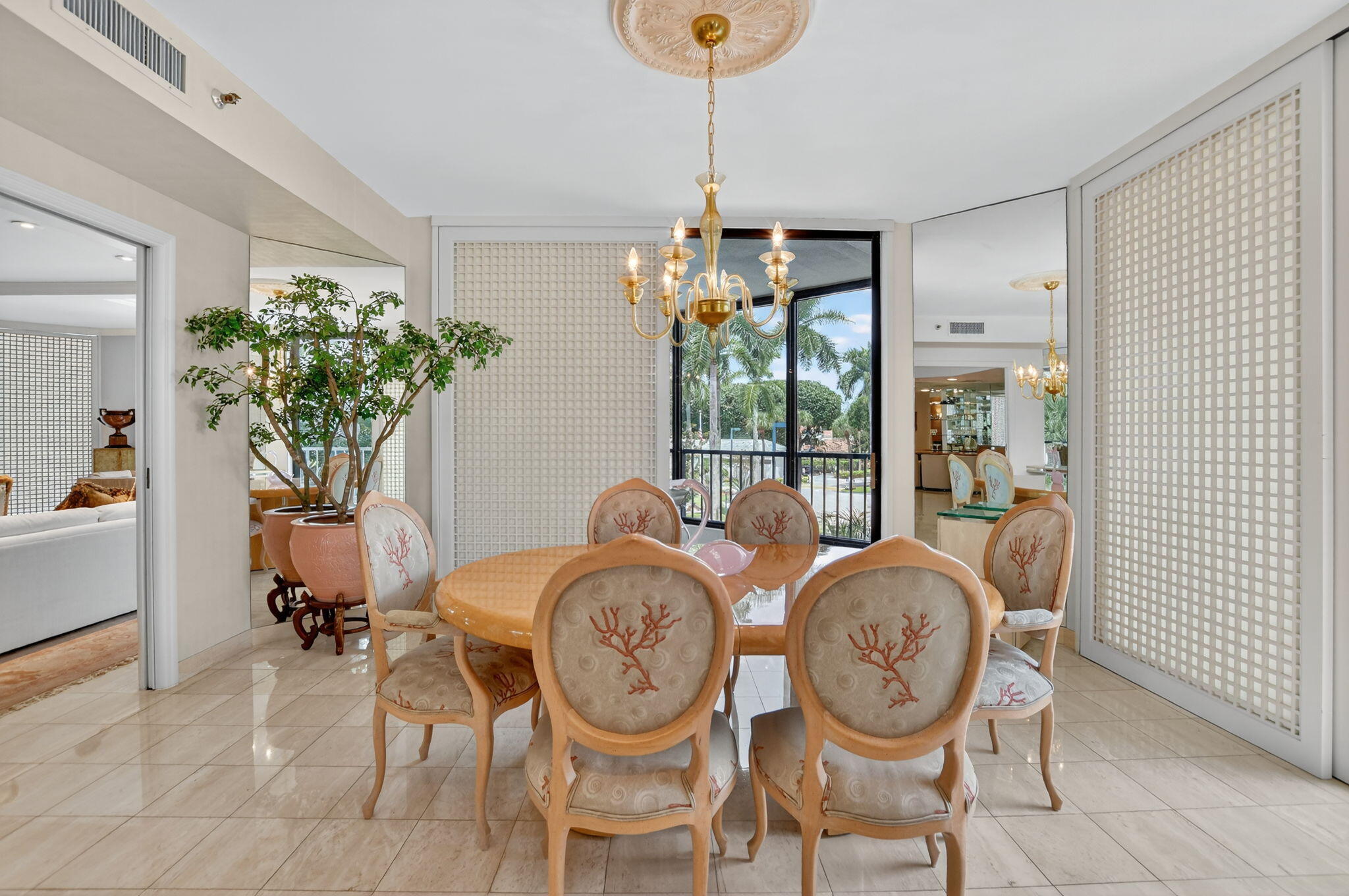 20310 Fairway Oaks Drive, Unit 124 Boca Raton, FL 33434 - Photo 40 of 65 a view of a dining room with furniture window and flowerpot