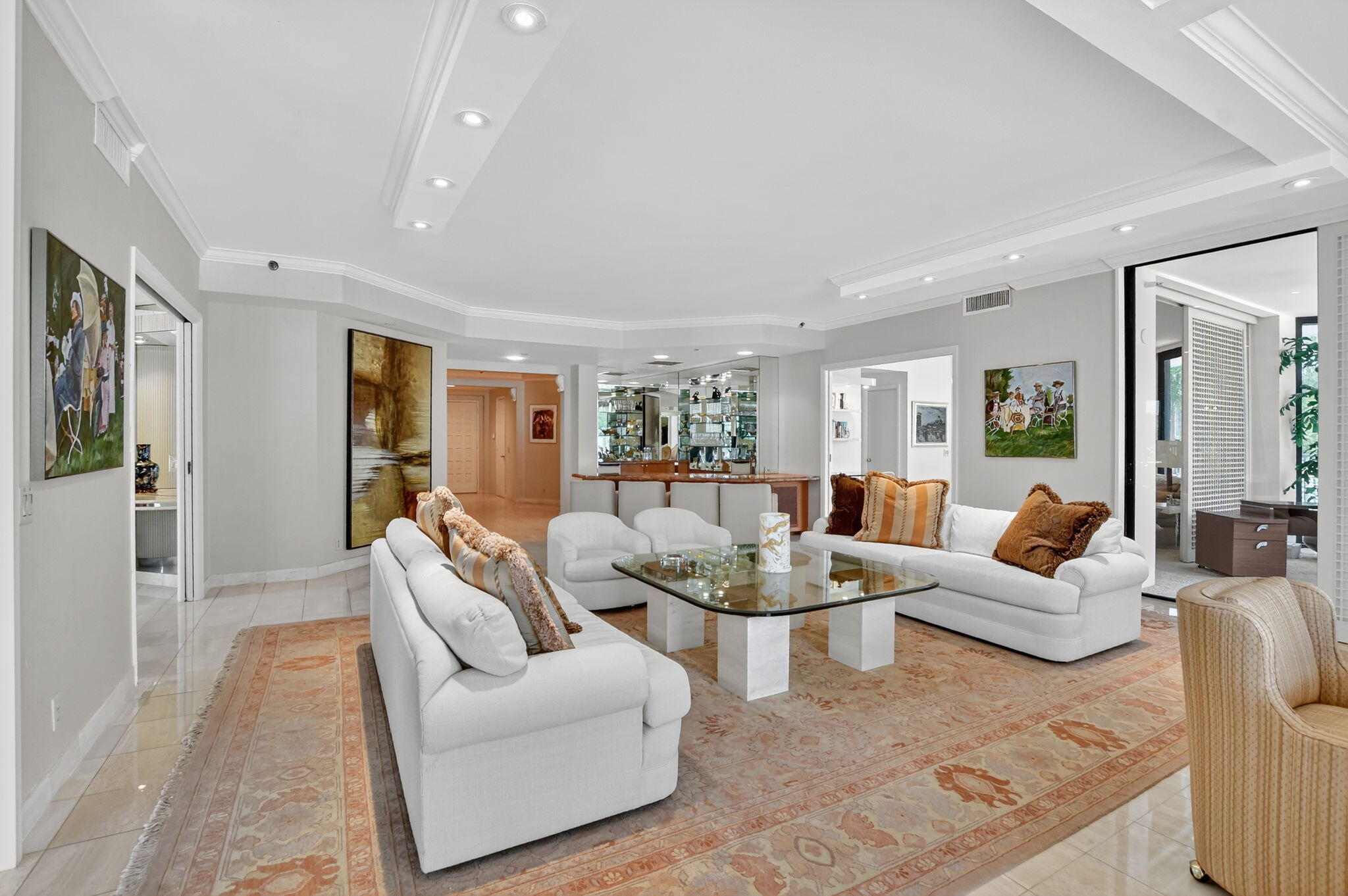 20310 Fairway Oaks Drive, Unit 124 Boca Raton, FL 33434 - Photo 9 of 65 a living room with furniture and a large window