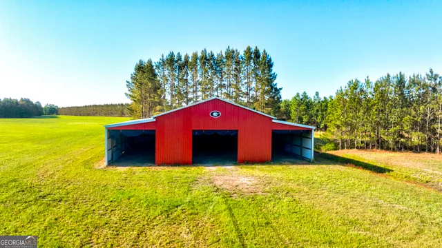 a view of a lake with a city