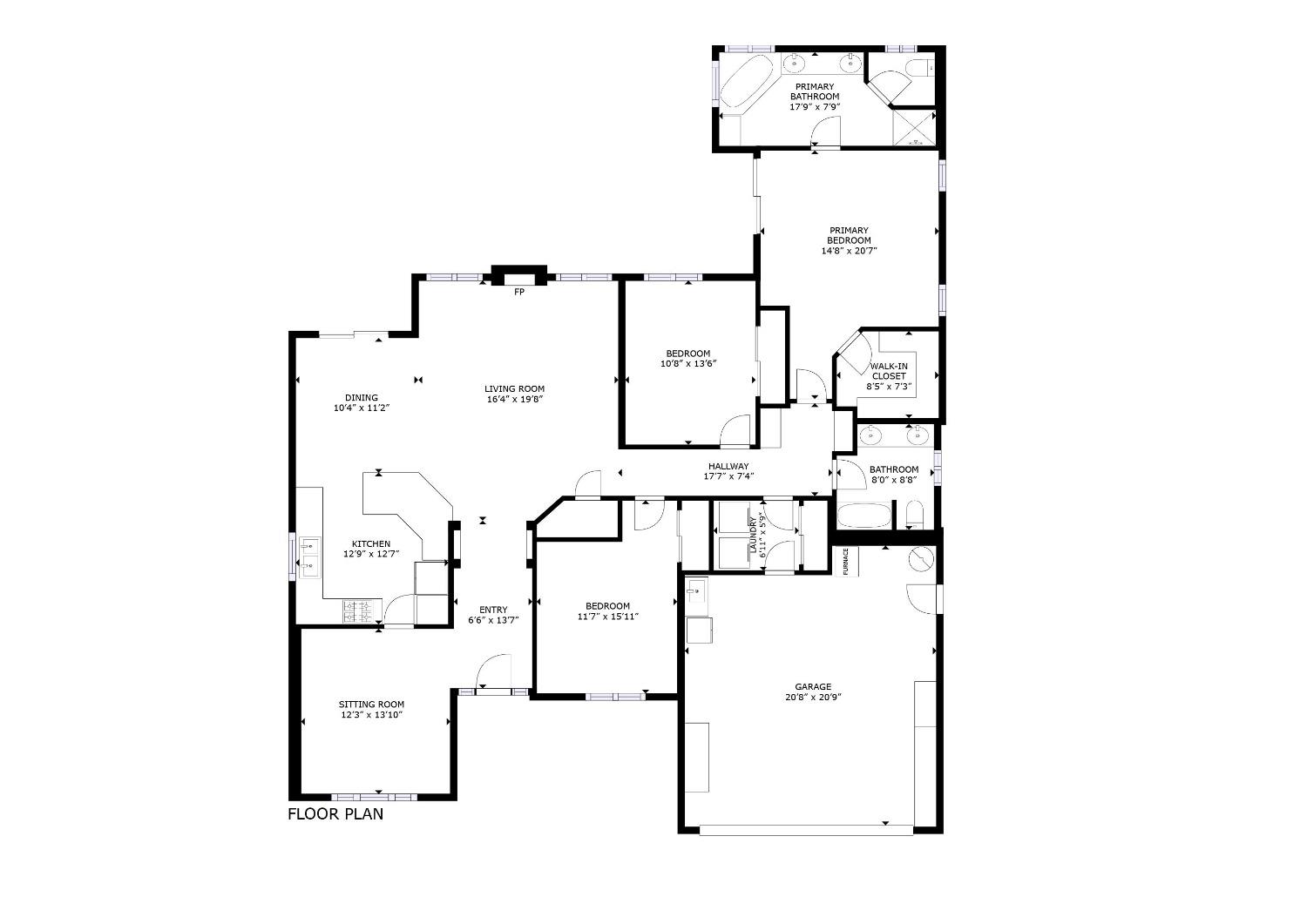 2474 Twain Avenue Clovis, CA 93611 - Photo 52 of 55 a picture of a floor plan