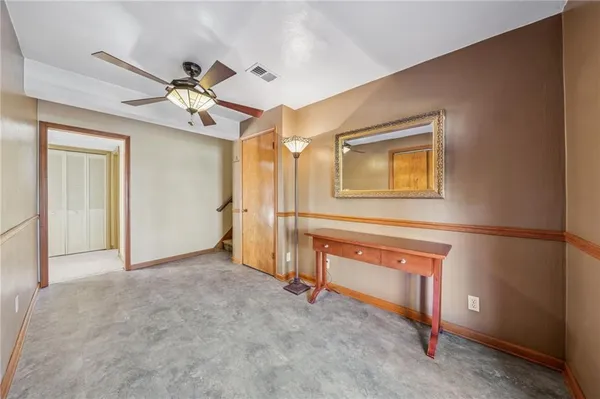 a view of an empty room