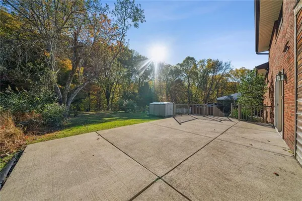 a view of backyard space and tree