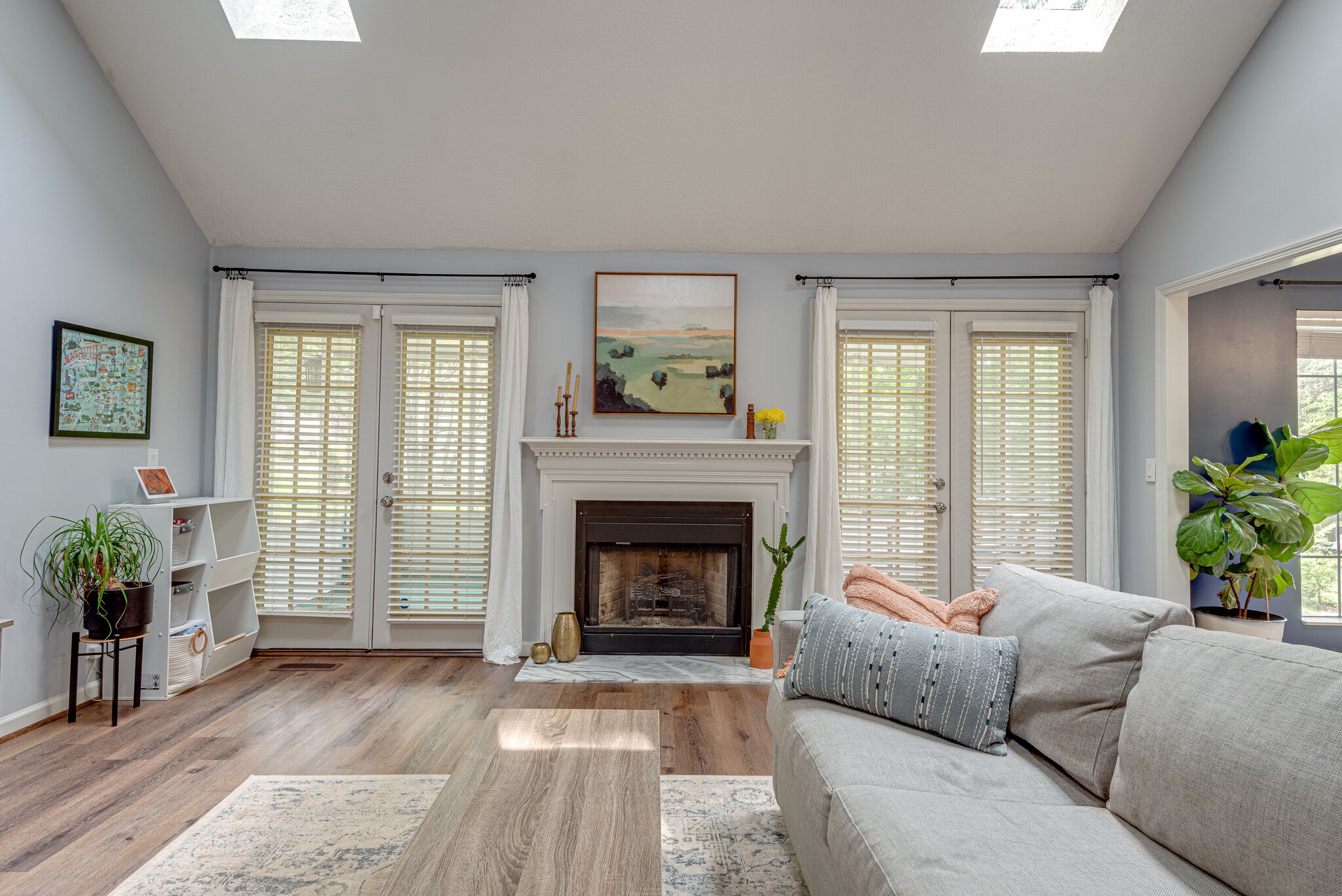 385 Cedarcliff Road Antioch, TN 37013 - Photo 6 of 29 a living room with furniture and a fireplace