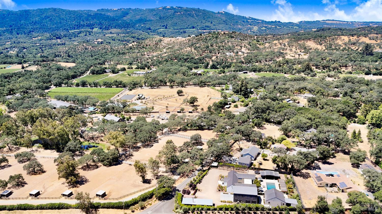 85 Trinity Road Glen Ellen, CA 95442 - Photo 49 of 62 an aerial view of residential houses with outdoor space