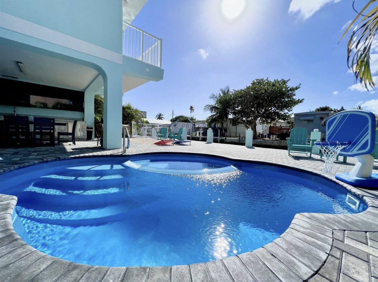 1021 82nd Street Marathon, FL 33050 - Photo 28 of 33 a swimming pool with outdoor seating and yard