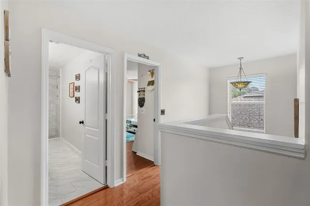 an aerial view of house with yard