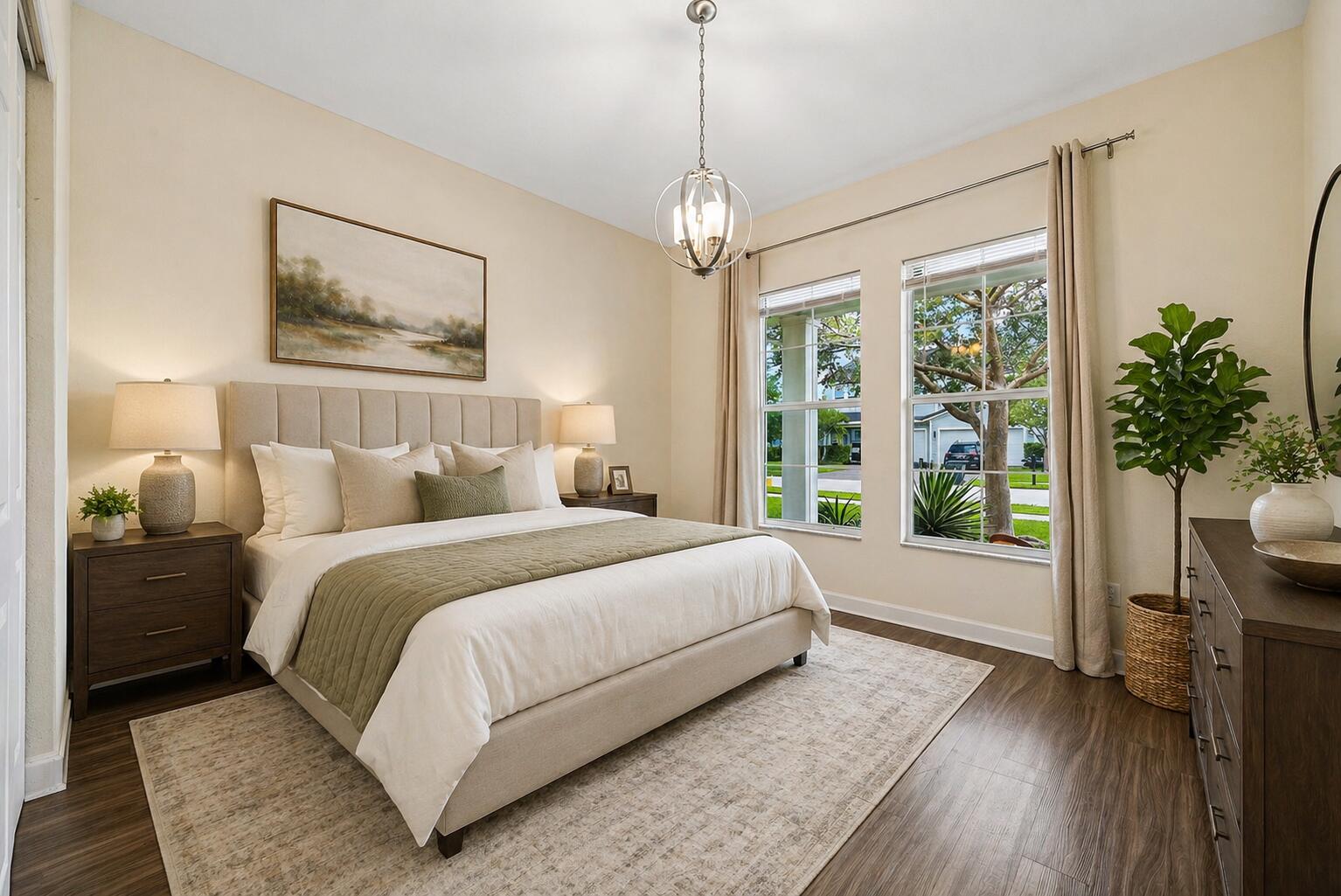1031 Ember Ridge Run Loxahatchee, FL 33470 - Photo 15 of 52 a spacious bedroom with a large bed and a window