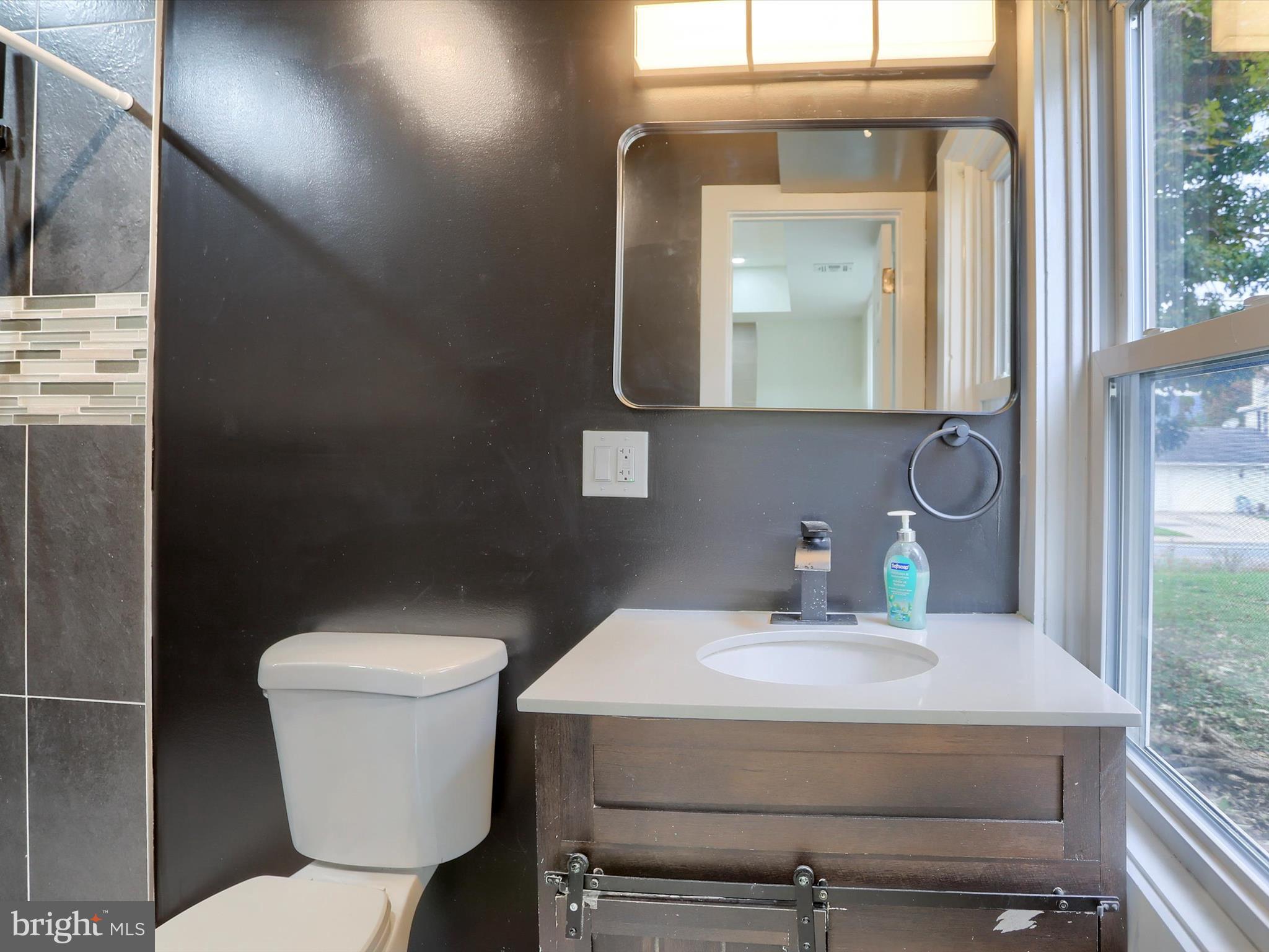 9963 Jonestown Road Grantville, PA 17028 - Photo 18 of 41 a bathroom with a toilet a sink and mirror