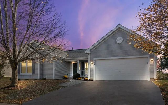 a front view of a house