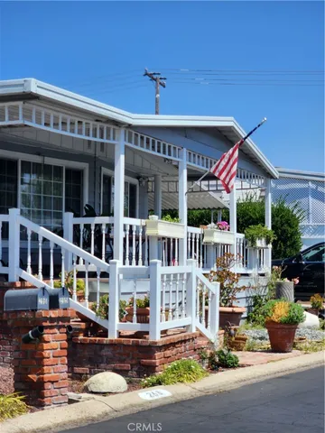 a front view of a building with street view