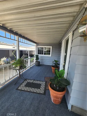 a room with furniture and a potted plant