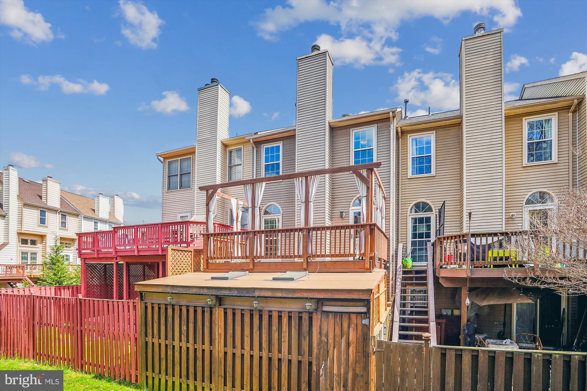 46940 Rabbitrun Terrace Sterling, VA 20164 - Photo 50 of 60 Rear View of Home with Fence and 2 Level Deck
