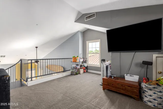 a living room filled with furniture