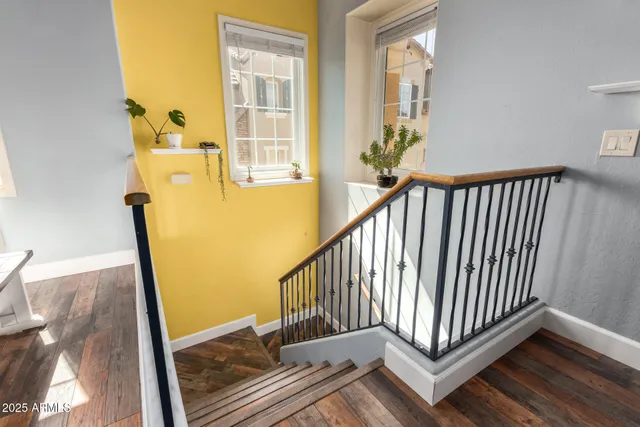 a view of an entryway with staircase