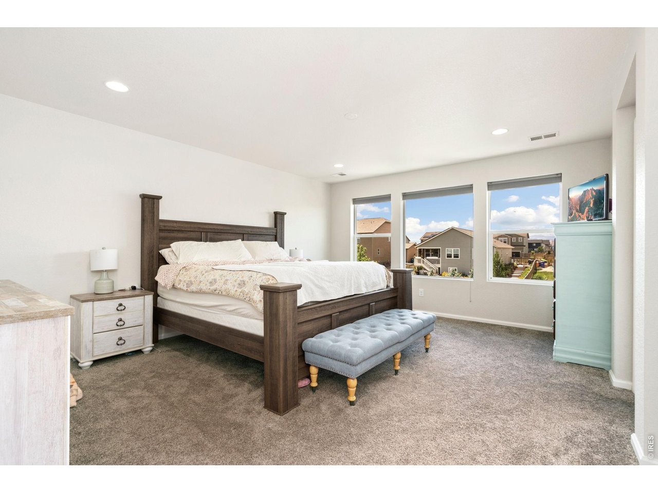 5259 Odessa Lake Street Timnath, CO 80547 - Photo 11 of 30 a bedroom with furniture and a book shelf