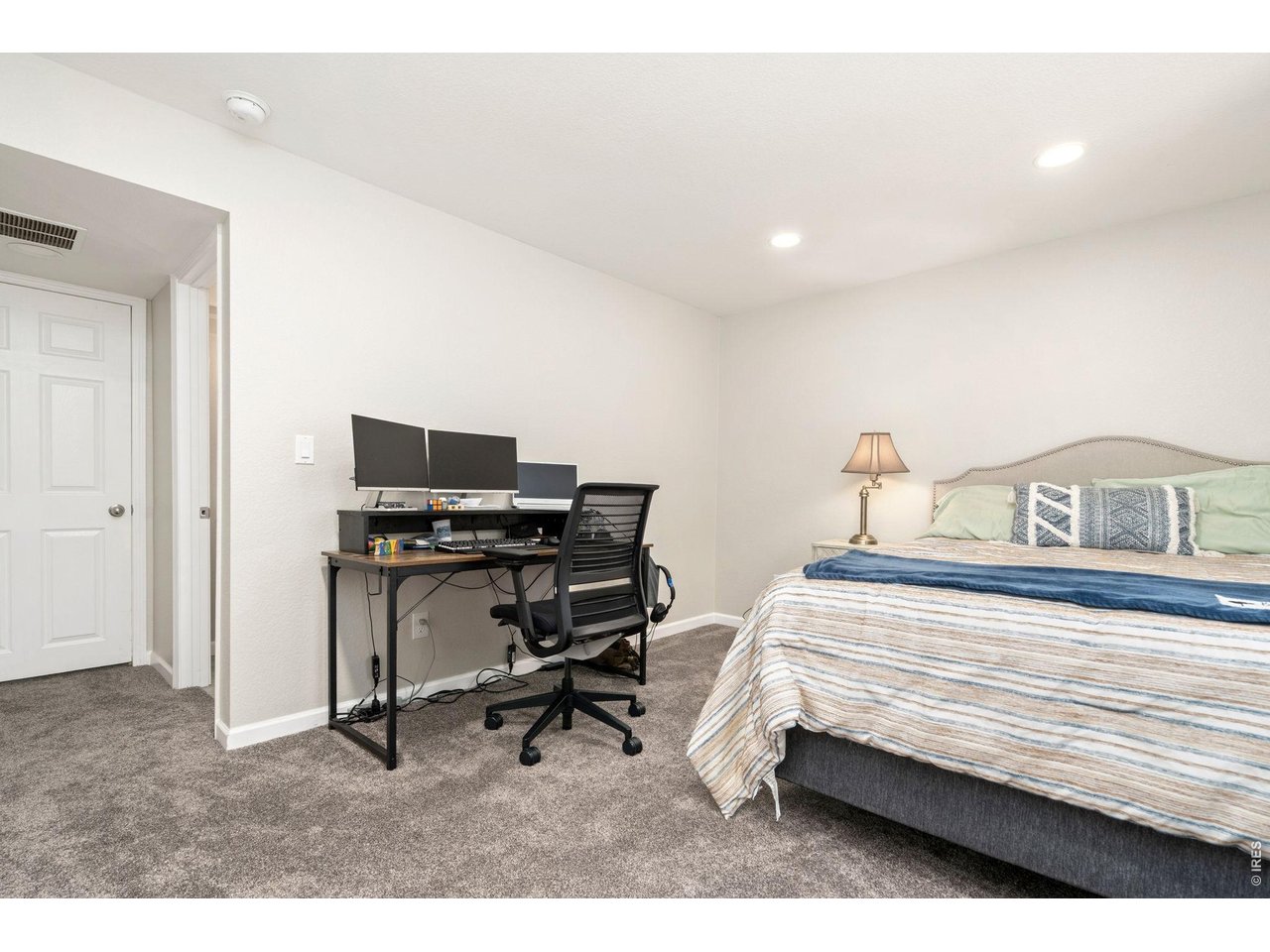 5259 Odessa Lake Street Timnath, CO 80547 - Photo 23 of 30 a bedroom with a bed and a desk
