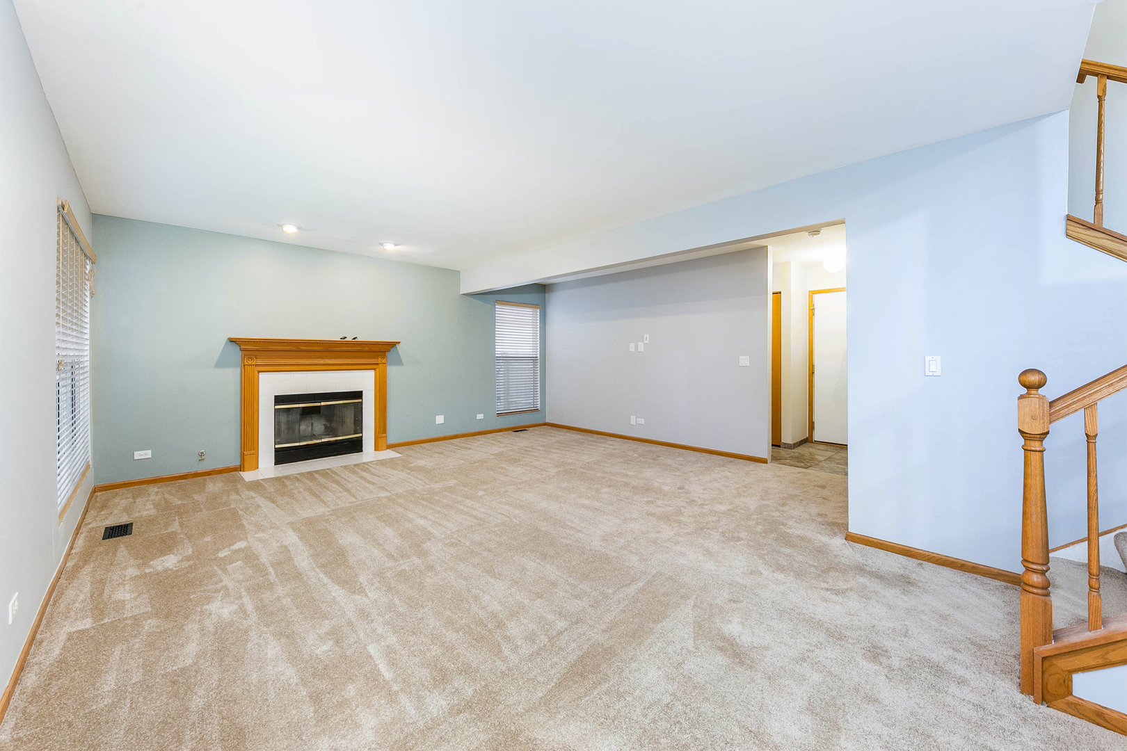 448 Bluebird Drive Bolingbrook, IL 60440 - Photo 8 of 20 a view of an empty room with a fireplace