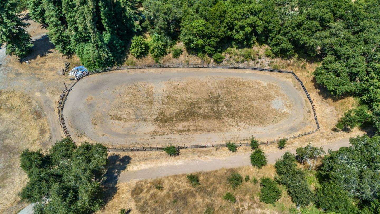 9000 Lompico Road Felton, CA 95018 - Photo 15 of 28 a view of a dry yard with large trees