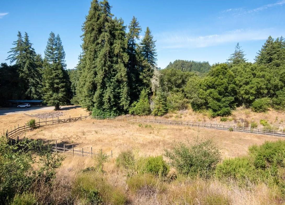 9000 Lompico Road Felton, CA 95018 - Photo 6 of 28 a view of yard covered with snow in front of house