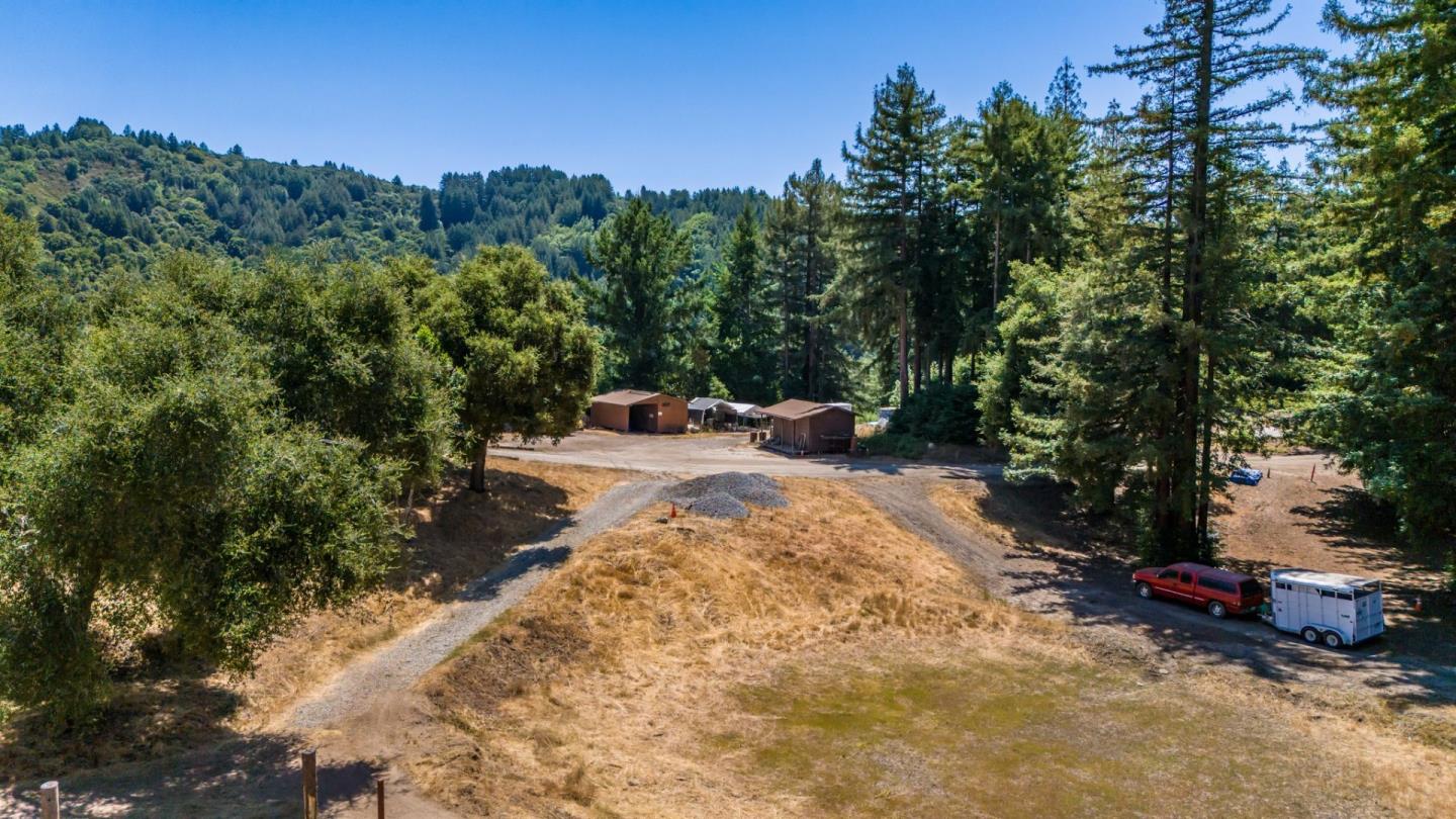 9000 Lompico Road Felton, CA 95018 - Photo 7 of 28 a view of a backyard with trees
