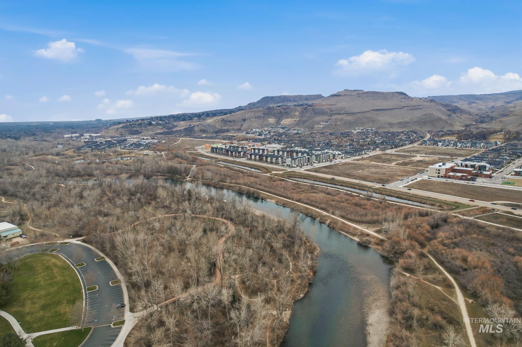 3928 East Haystack Street, Unit 107 Boise, ID 83716 - Photo 34 of 37 Drone / aerial view of a water and mountain view
