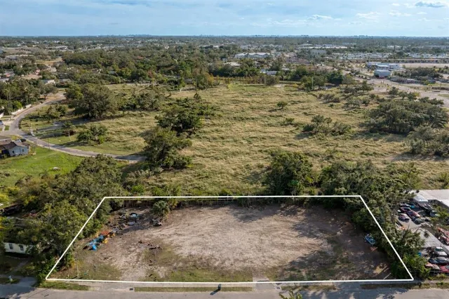 an aerial view of a city