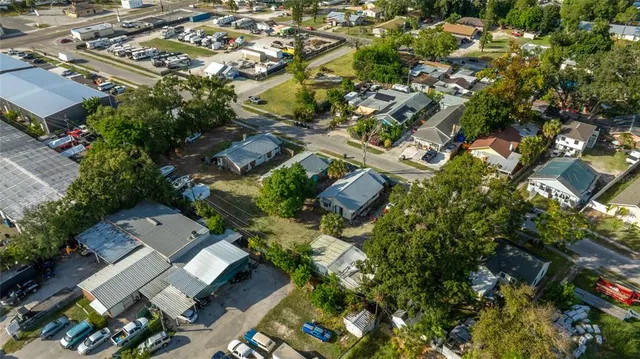 an aerial view of multiple house