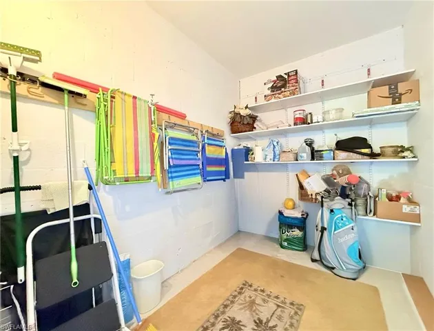 a room with storage and utility