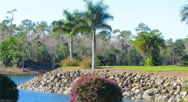 a view of a backyard with garden