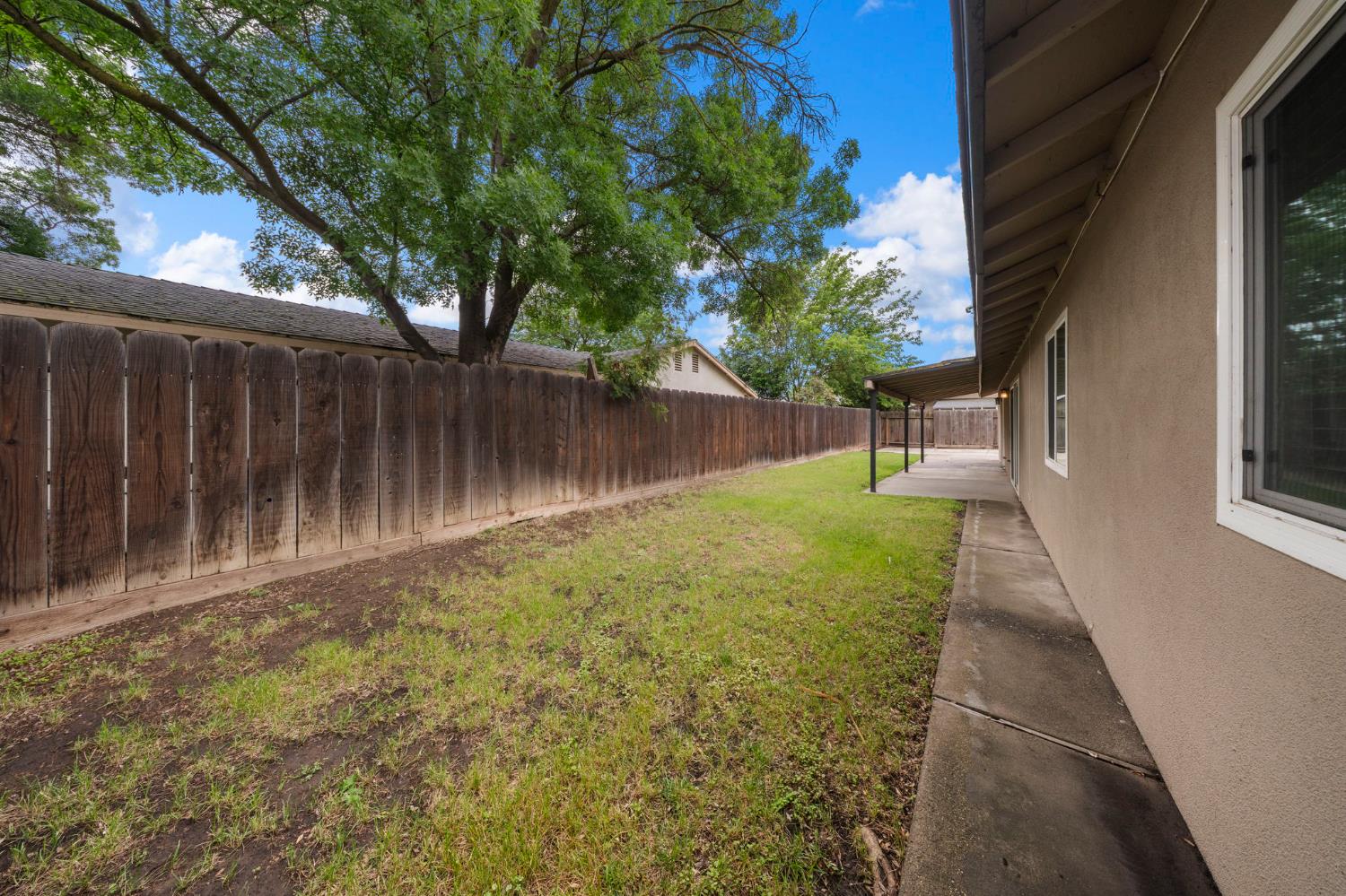 1120 Shasta Avenue Modesto, CA 95358 - Photo 28 of 35 a backyard of a house with plants and large tree