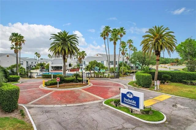 a view of a backyard with plants and swimming pool