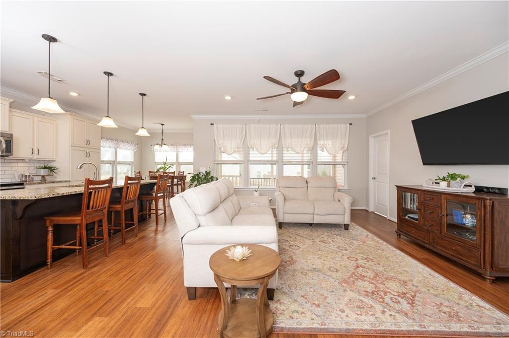 1710 Ridge Bluff Drive Rural Hall, NC 27045 - Photo 5 of 25 Living, kitchen and breakfast nook