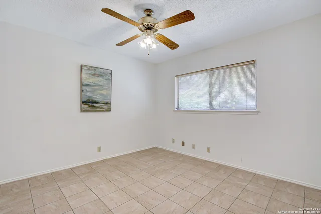 an empty room with a window