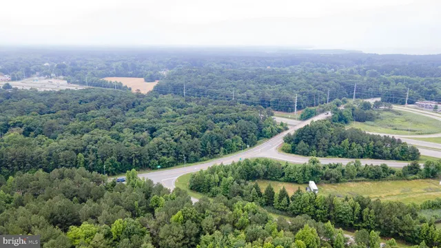 an aerial view of residential house and green space