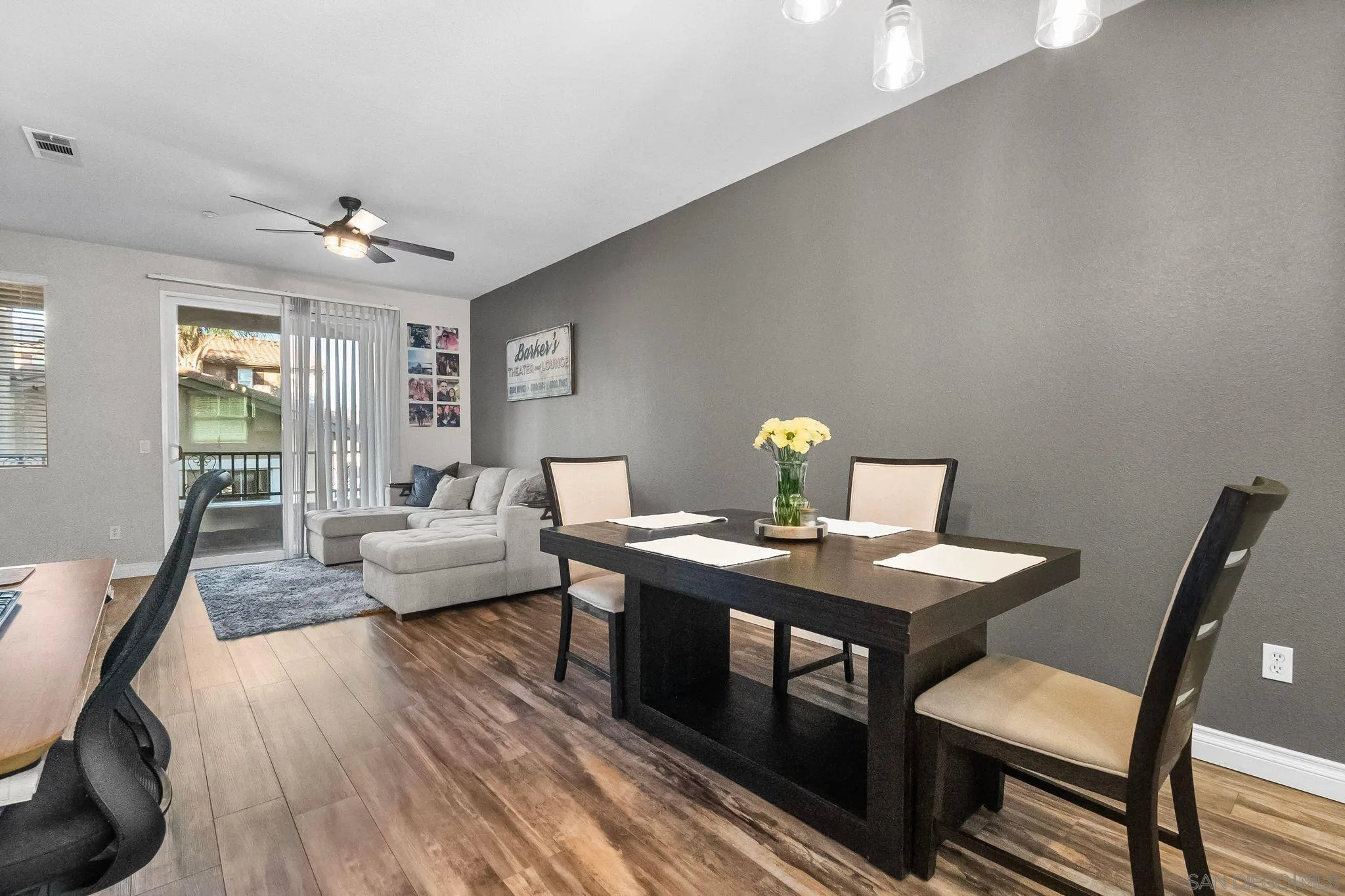 10240 Daybreak Lane, Unit 2 Santee, CA 92071 - Photo 20 of 48 a view of a workspace with furniture and wooden floor