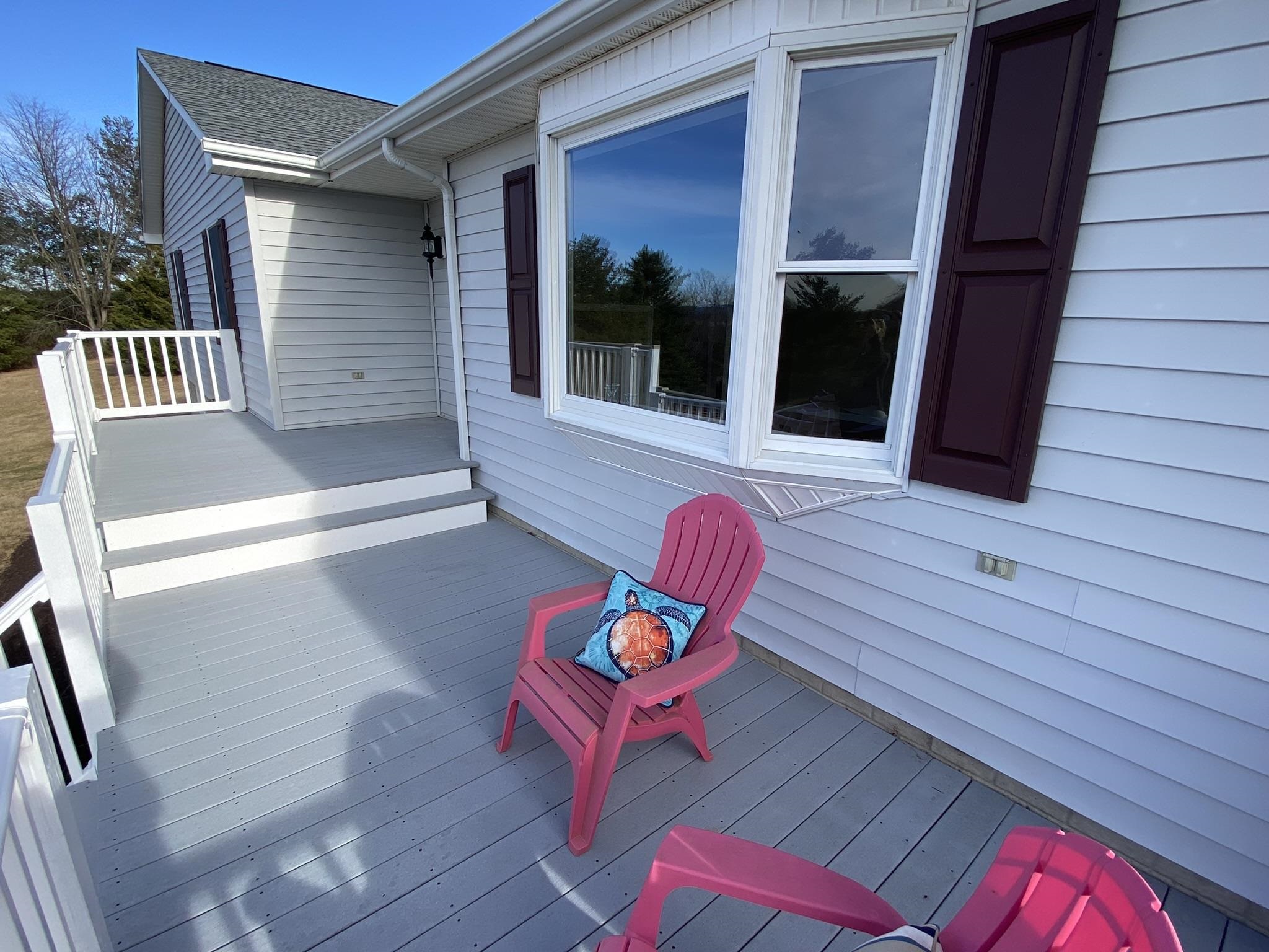 611 Stover Shop Road Churchville, VA 24421 - Photo 50 of 71 a view of a balcony with chair and wooden floor