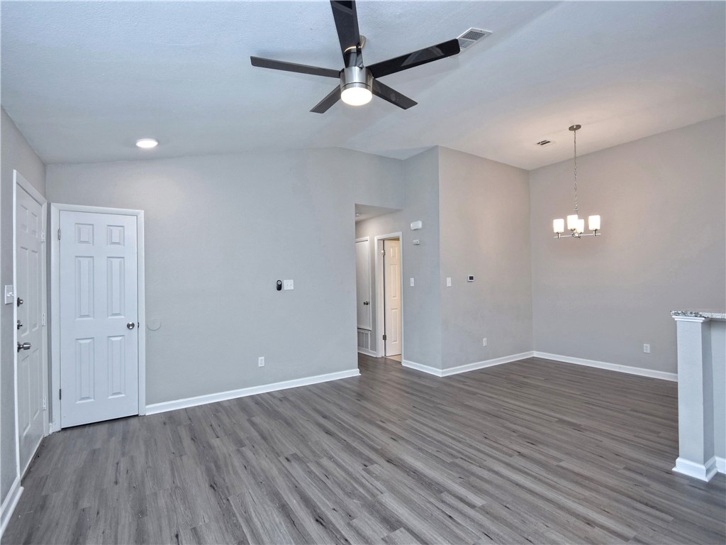 2302 Fuzz Fairway, Unit B Austin, TX 78728 - Photo 27 of 27 Living room and dining room. Very open floor plan!