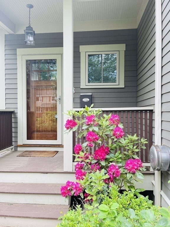 8 Cragmore Road, Unit 8 Newton, MA 02464 - Photo 3 of 27 a flower garden and flowers in front of the house