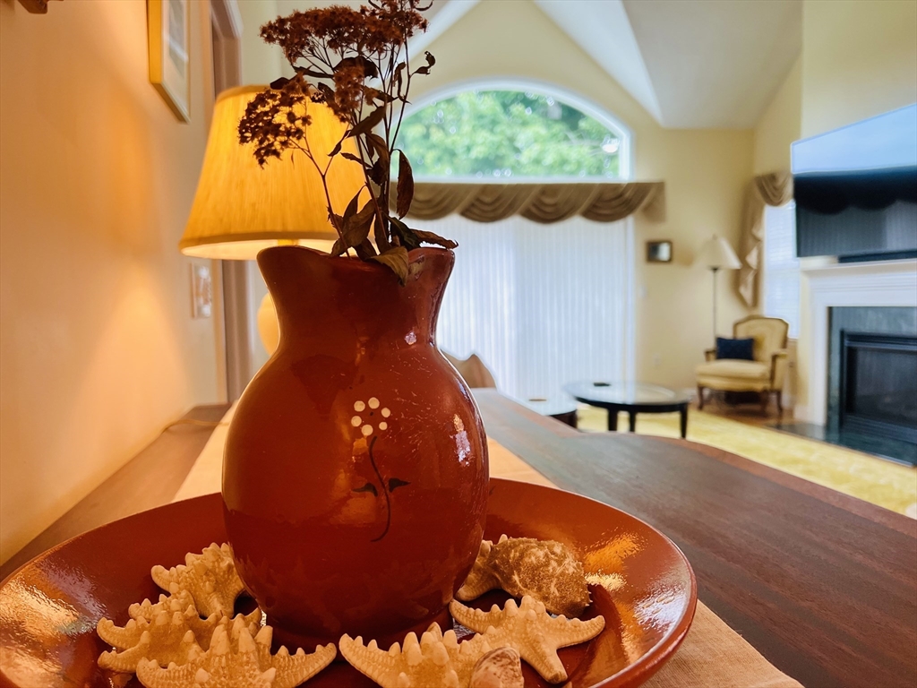 619 White Cliffs Drive, Unit 619 Plymouth, MA 02360 - Photo 26 of 42 a living room with furniture and a fireplace