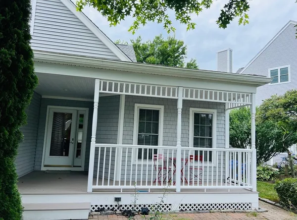 a view of a house with a porch