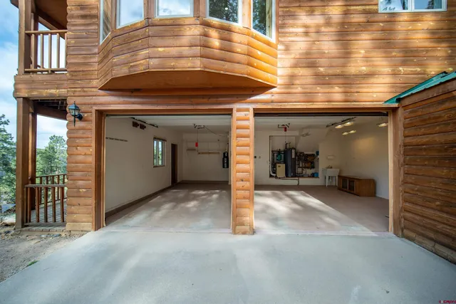a view of a house with a garage