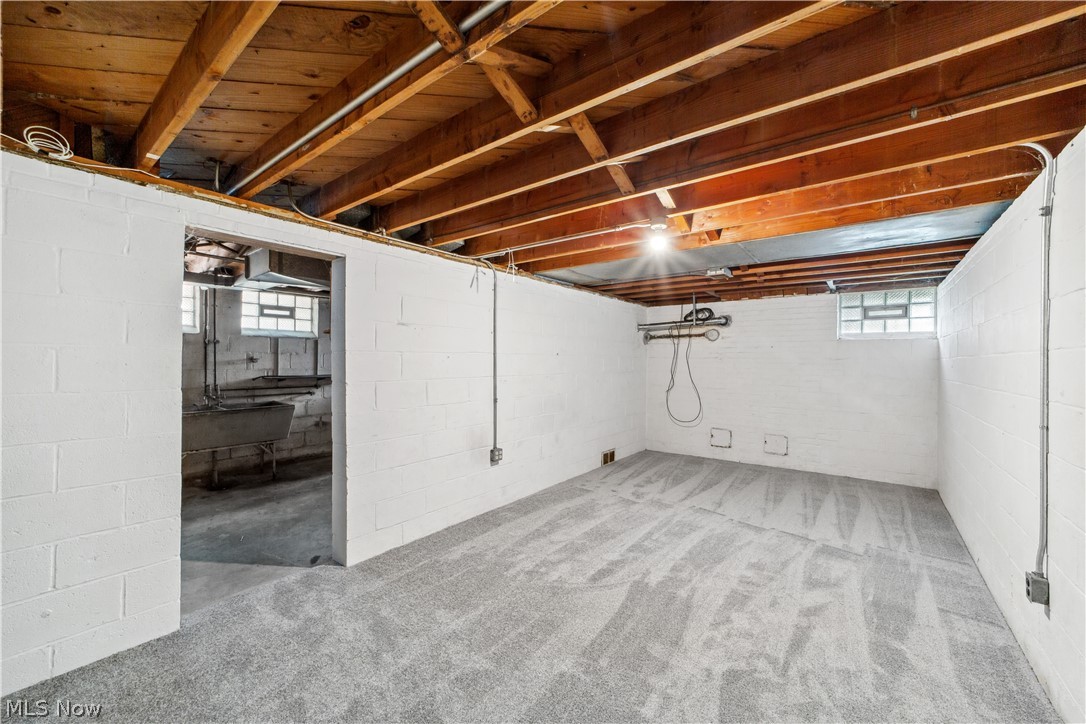 1655 Lyndhurst Road Cleveland, OH 44124 - Photo 22 of 30 Basement with a healthy amount of sunlight and light carpet