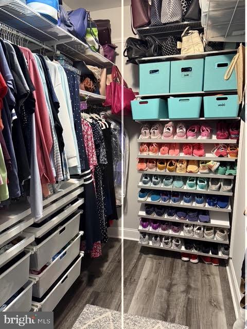 802 Devon Road Riverside, NJ 08075 - Photo 20 of 29 a view of walk in closet with clothes and shoes