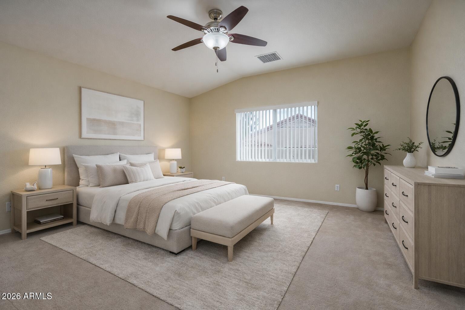 757 South Rainbow Ridge Drive Cornville, AZ 86325 - Photo 17 of 40 Serene bedroom with neutral tones